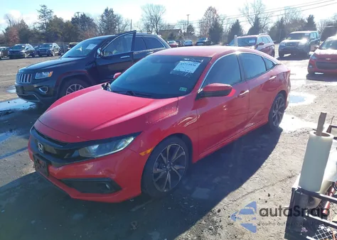 2019 Honda Civic Sport z USA, uszkodzony, nr VIN 2HGFC2F85KH544679